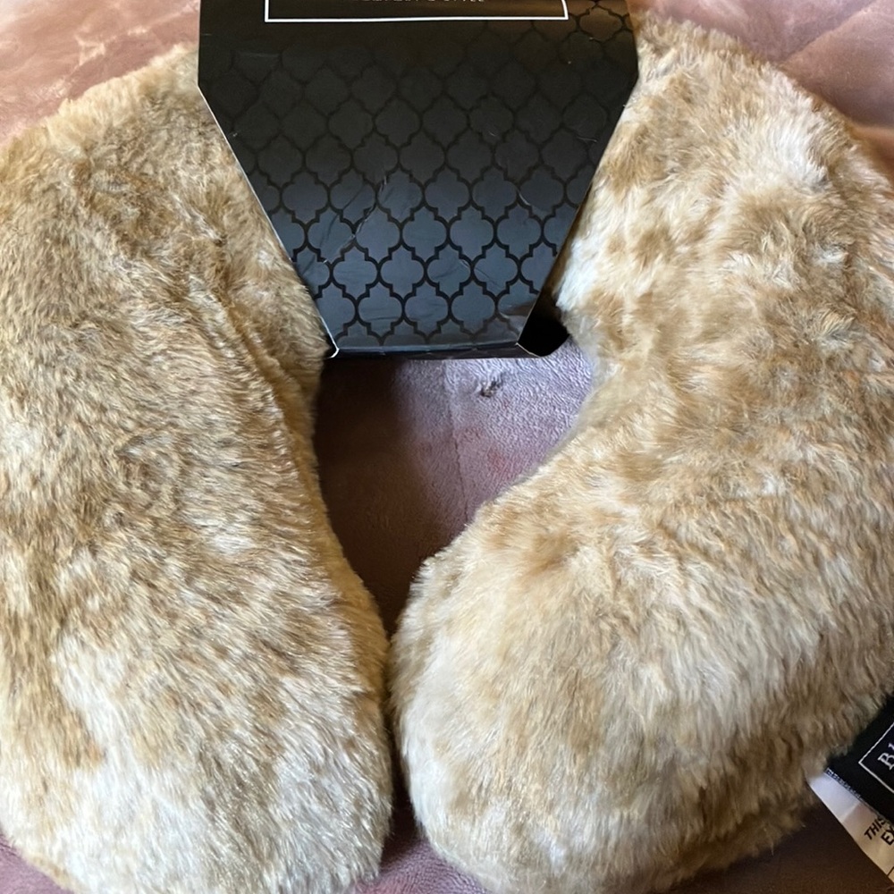 Plush Tan Neck Pillow